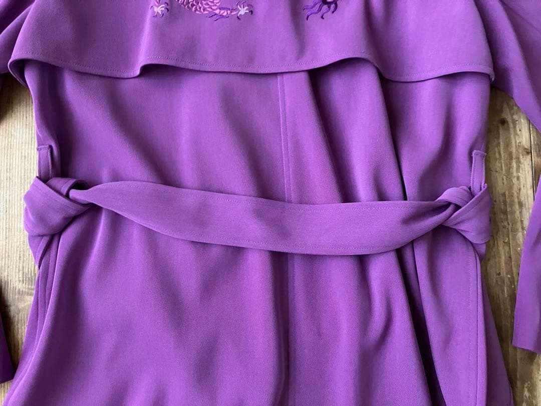 VIVIENNE TAM ヴィヴィアンタム トレンチコート 紫 龍刺繍 38