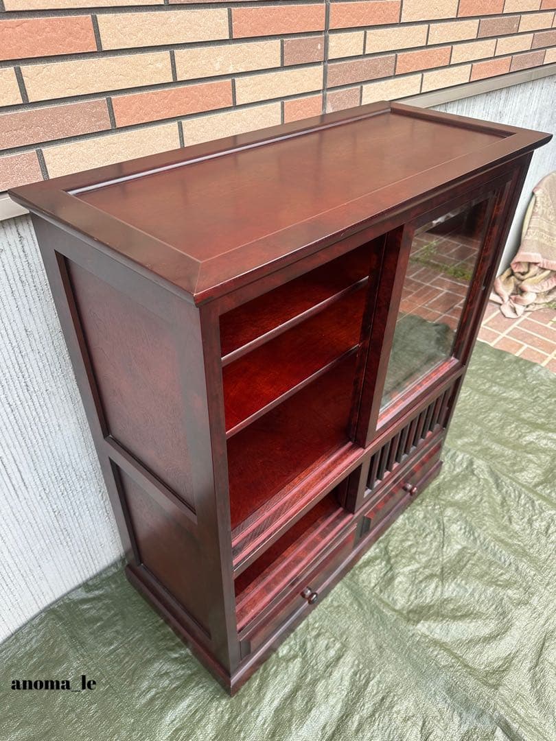 【茶箪笥】民芸家具　和家具　水屋箪笥　収納棚　飾り棚　引戸　和モダン◎