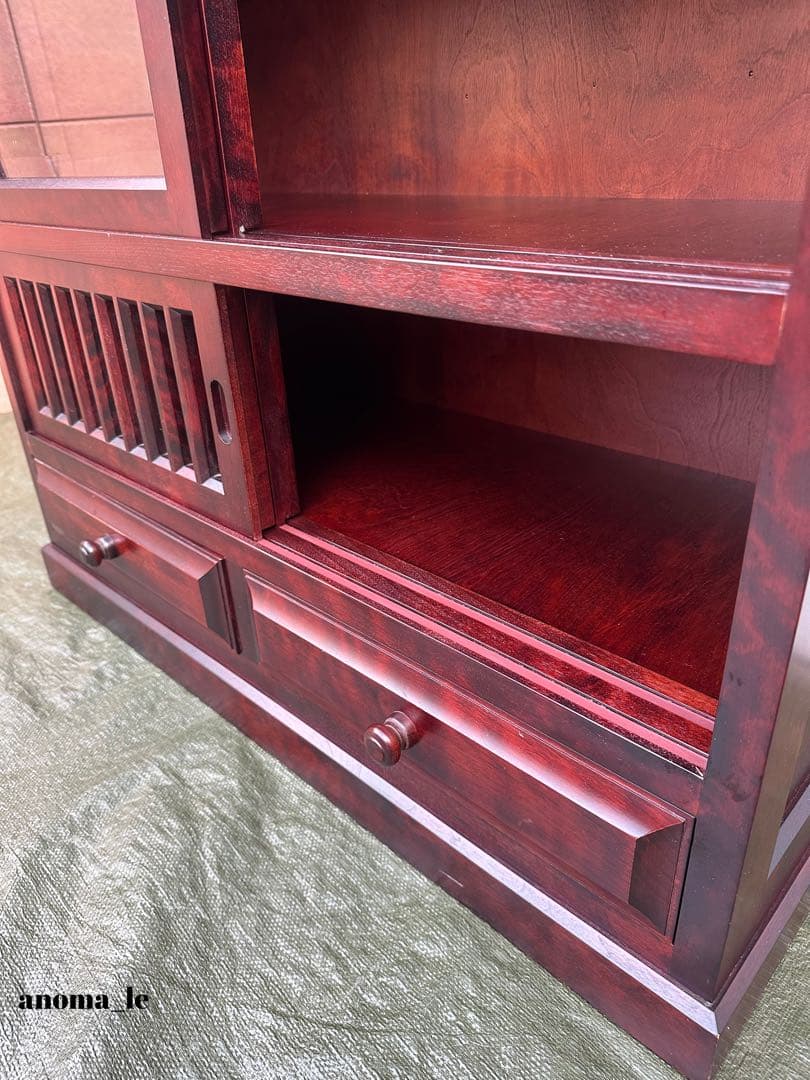 【茶箪笥】民芸家具　和家具　水屋箪笥　収納棚　飾り棚　引戸　和モダン◎