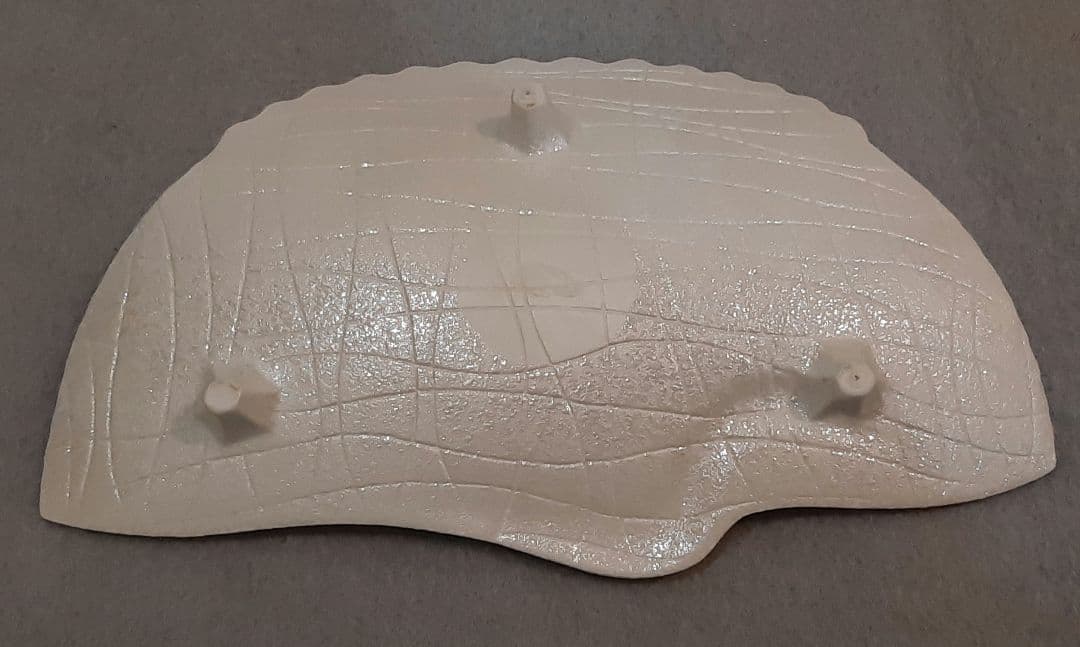 鶴のお皿　10枚セット　足付き　白とオーロラ調