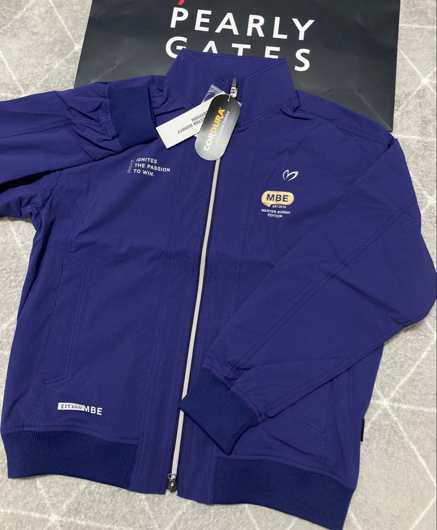 新品 マスターバニー ナイロンドビーストレッチCORDURAブルゾン(5)L/青