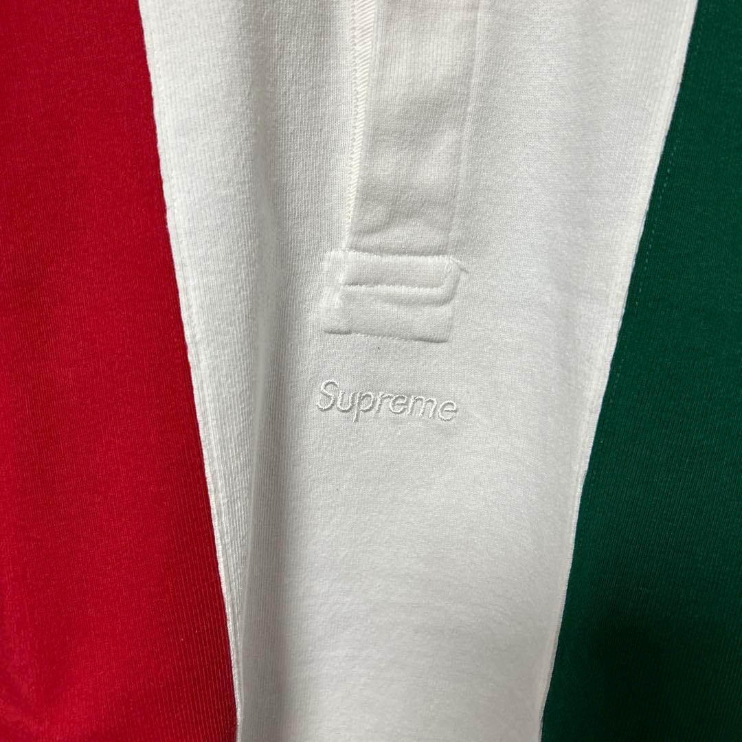 Supreme Split Rugby ラガーシャツ 赤緑長袖