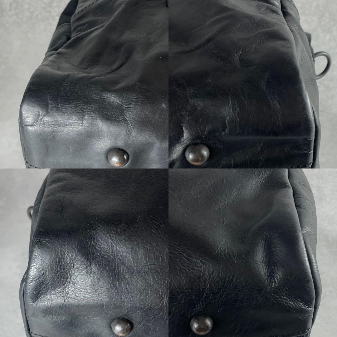 【極美品】青木鞄 la GALLERIA ラガレリア オールレザーボストンバッグ