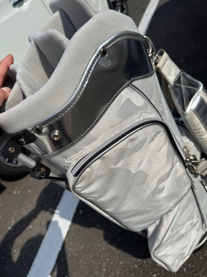 MARK & LONA シルバー カモフラ キャディバッグ ※フードカバー無し