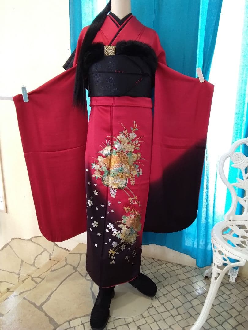 振袖フルセット、正絹振袖、成人式、半襟、重ね衿、帯揚げ帯締め、京の袋帯、襦袢