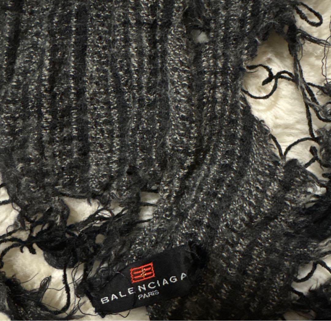 90s BALENCIAGA グランジ マフラー ストール 襤褸 y2k