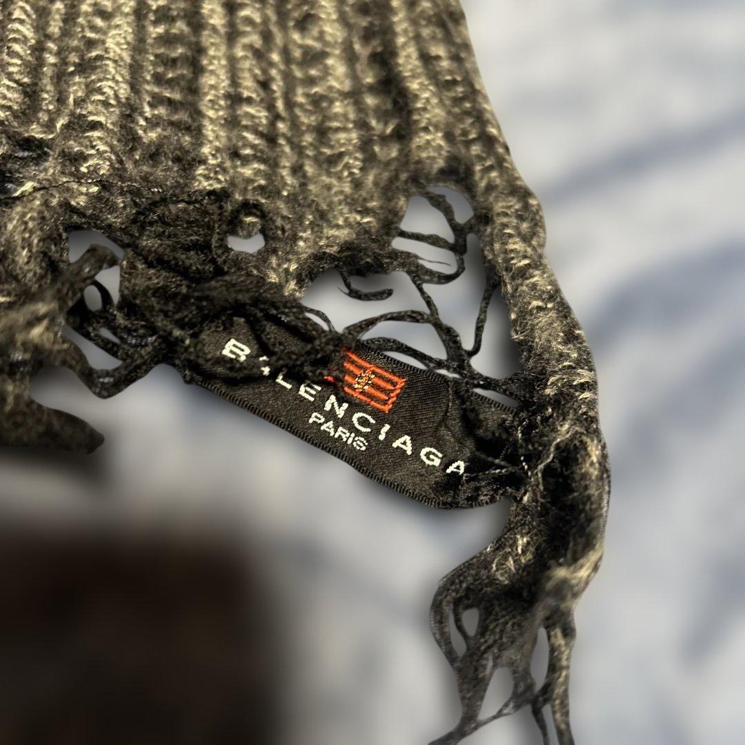 90s BALENCIAGA グランジ マフラー ストール 襤褸 y2k