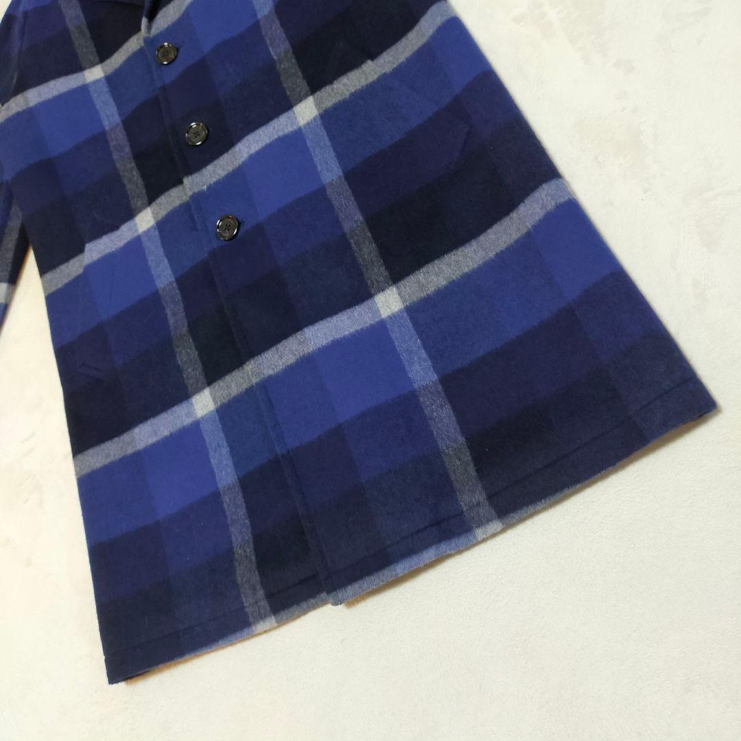 美品　ブラックレーベルクレストブリッジ　CBチェック柄　L　チェスターコート