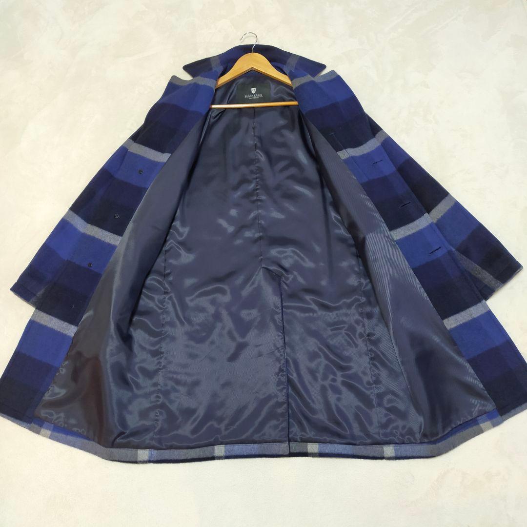 美品　ブラックレーベルクレストブリッジ　CBチェック柄　L　チェスターコート