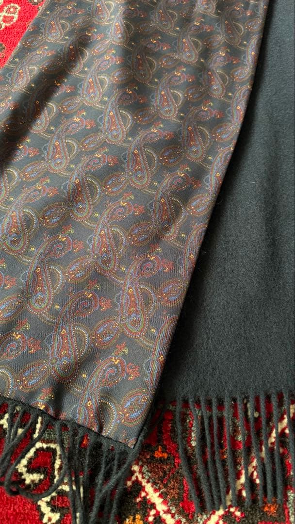 JOHN COMFORTペイズリー柄リバーシブルマフラー