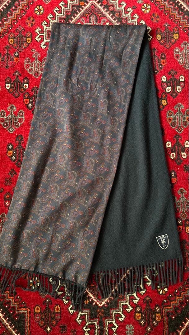 JOHN COMFORTペイズリー柄リバーシブルマフラー