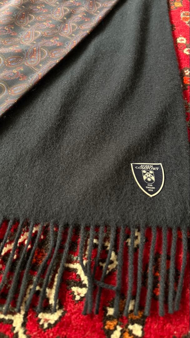 JOHN COMFORTペイズリー柄リバーシブルマフラー