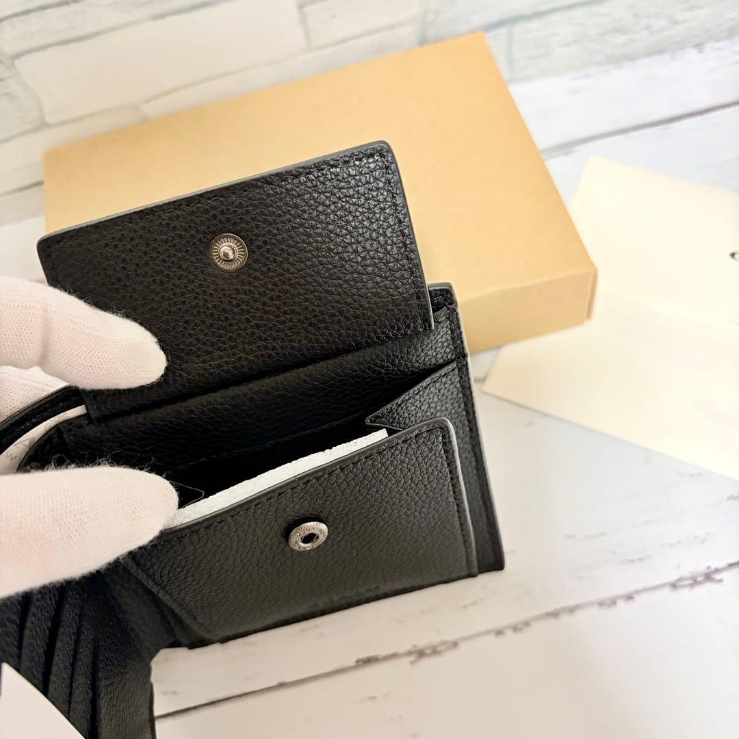 コーチ 財布 COACH カーフカーフ レザー 二つ折り財布 ブラック 箱付き