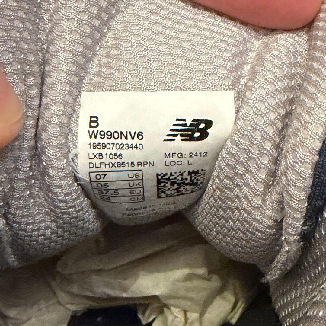 New Balance 990 V6 ネイビー 24cm 箱付き 国内正規店