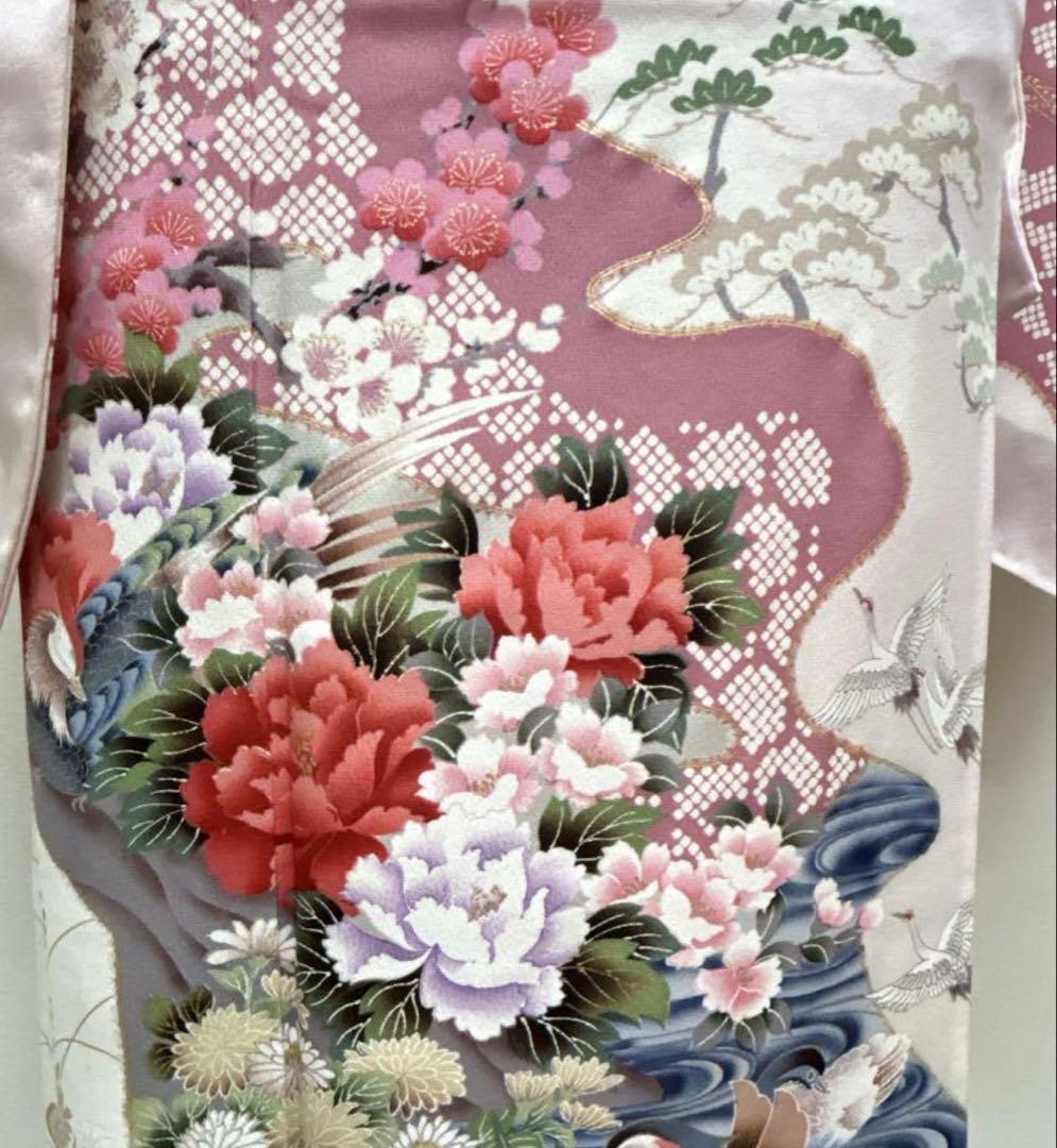 訪問着フルセット　正絹　袋帯、帯揚げ、帯締め