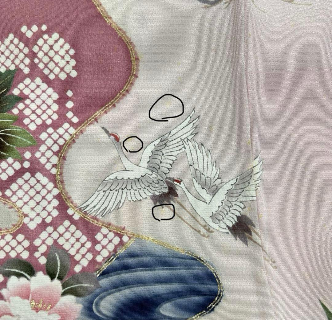 訪問着フルセット　正絹　袋帯、帯揚げ、帯締め