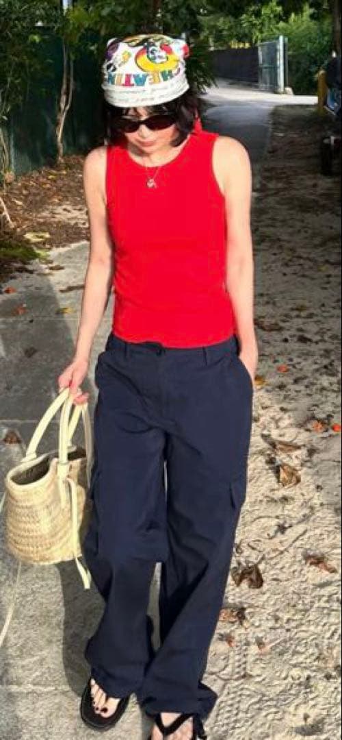 ok.soon ローライズカーゴパンツ ネイビー 2