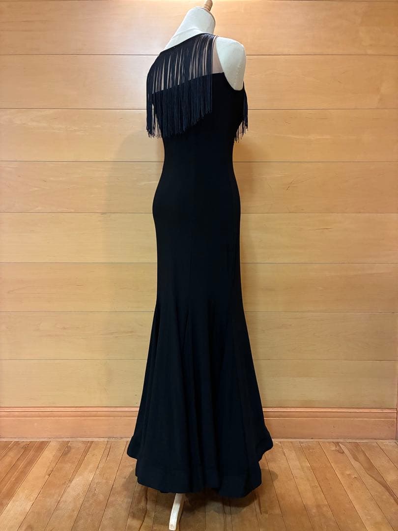 FDカンパニー　フリンジ付きブラックマーメイドドレス