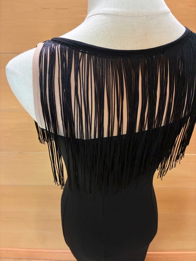 FDカンパニー　フリンジ付きブラックマーメイドドレス