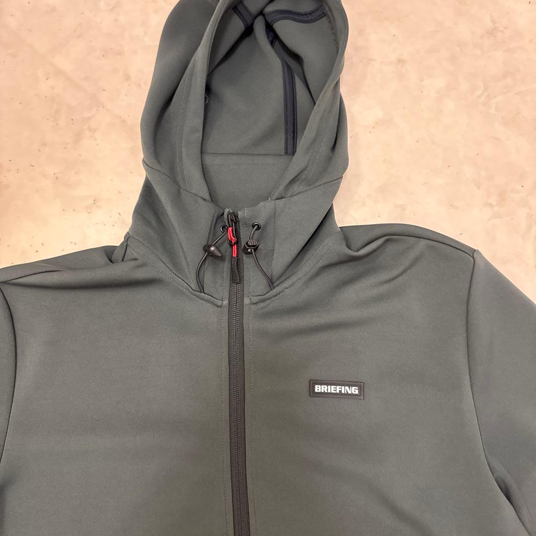 BRIEFING 定番パーカー グレーグリーン