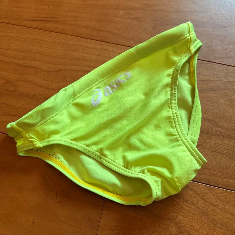 【美品】asics ハイドロCD AMA87T 蛍光イエロー SS 競パン