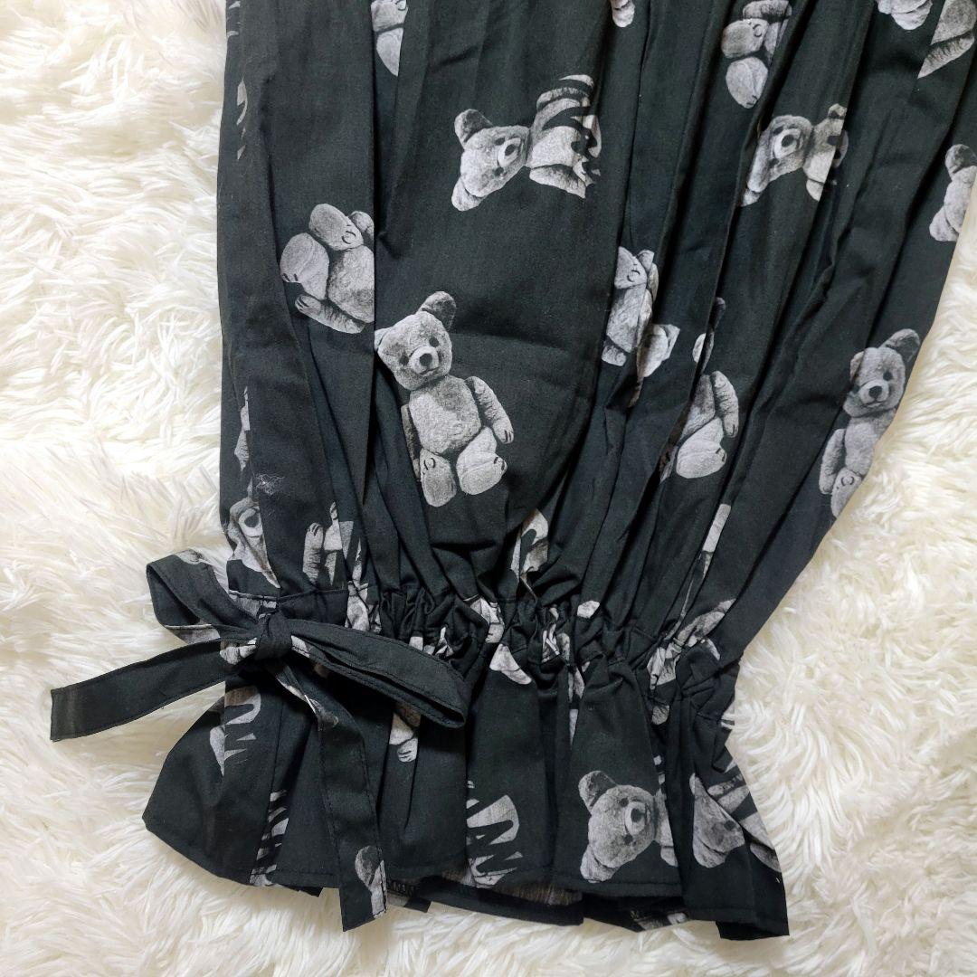 ♡大人F2♡frankygrow♡クマ ギャザー フリル パンツ ブラック