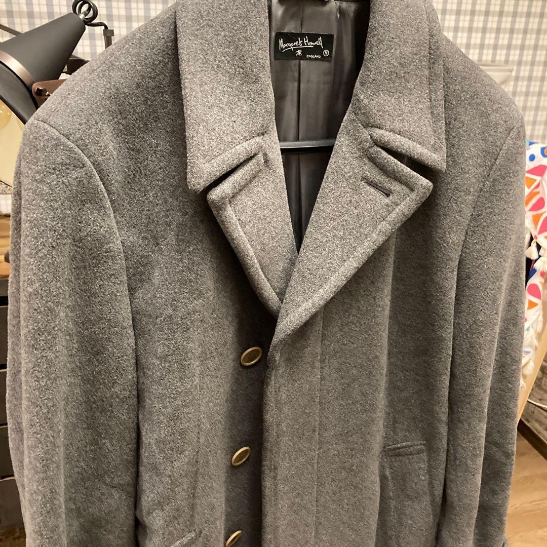 マーガレットハウエル　フロントフライメルトンウールチェスターコート　日本製