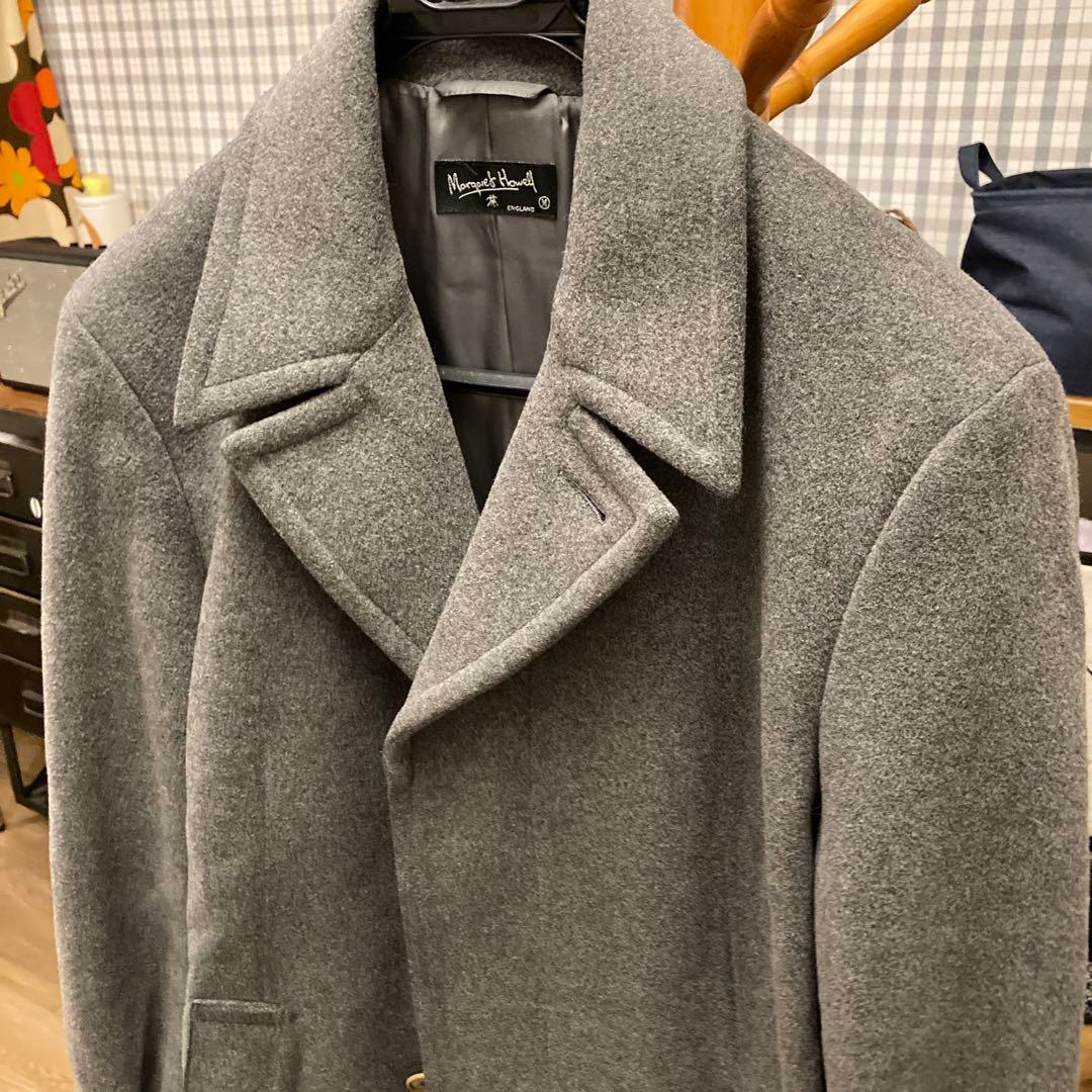 マーガレットハウエル　フロントフライメルトンウールチェスターコート　日本製