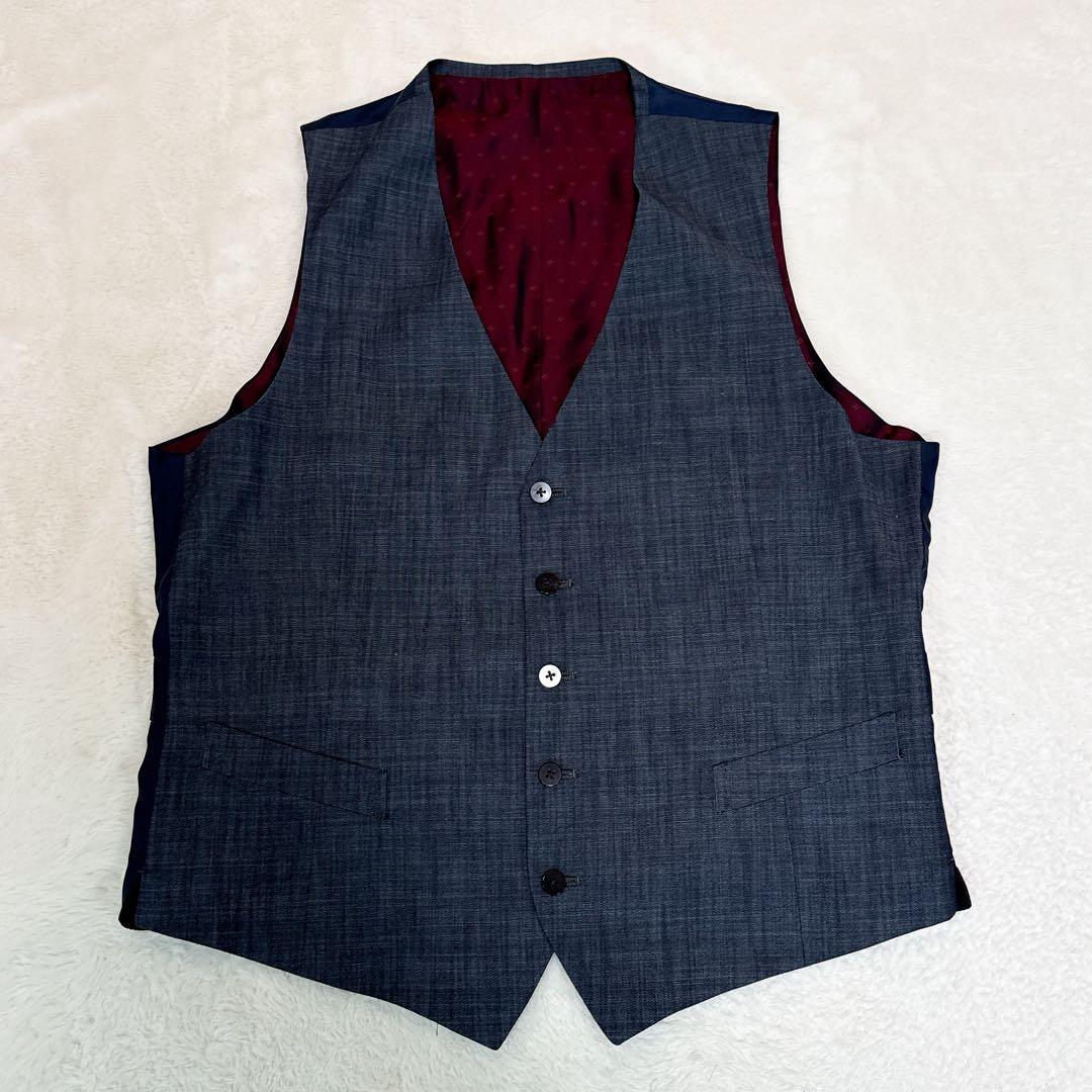 美品✨アルチザン スリーピース スーツ セットアップ L相当 グレー ボルドー