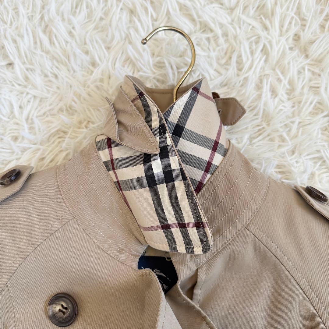 極美品　マキシ丈　バーバリーロンドン　トレンチコート　2way　ノバチェック　S