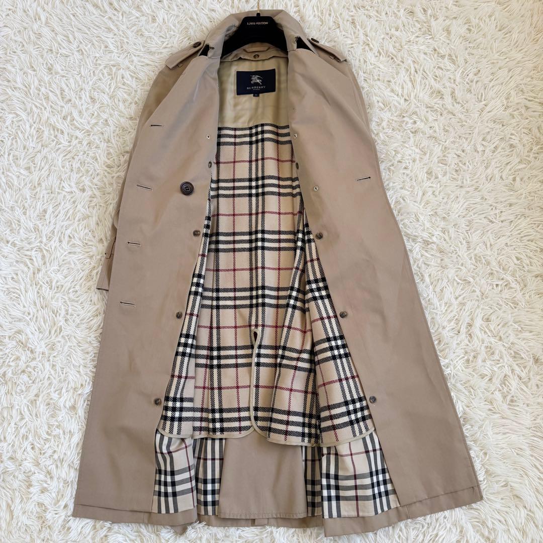 極美品　マキシ丈　バーバリーロンドン　トレンチコート　2way　ノバチェック　S