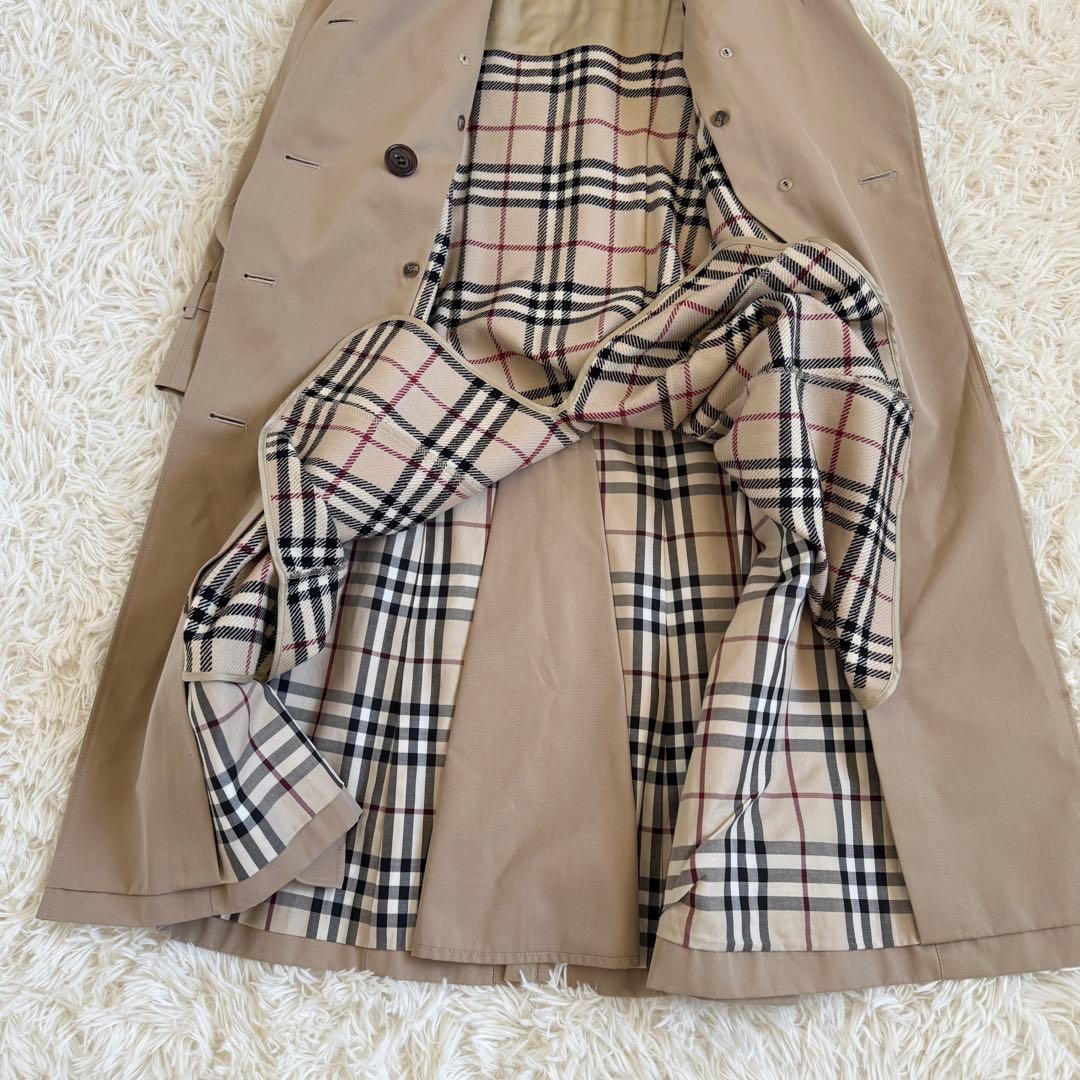 極美品　マキシ丈　バーバリーロンドン　トレンチコート　2way　ノバチェック　S