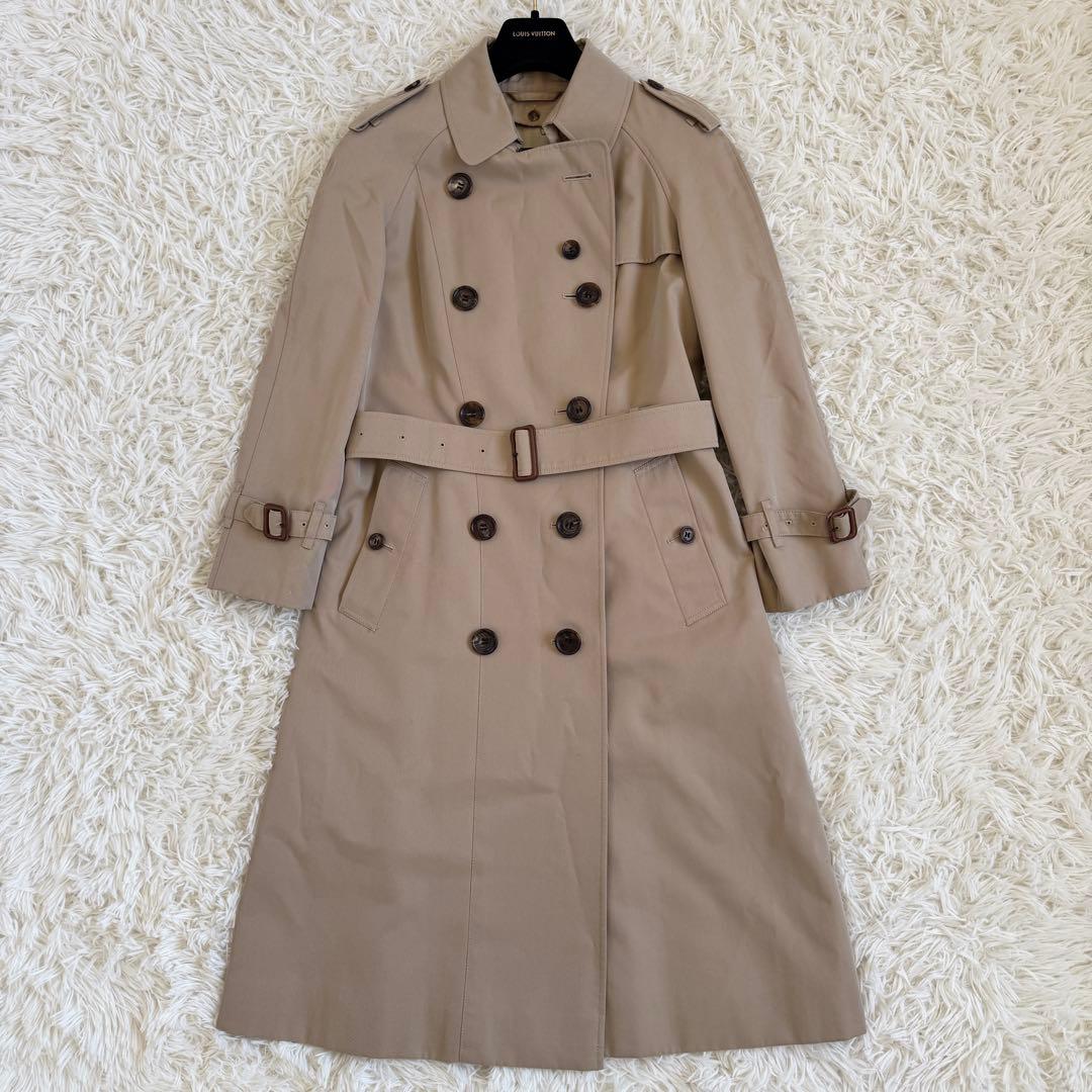 極美品　マキシ丈　バーバリーロンドン　トレンチコート　2way　ノバチェック　S