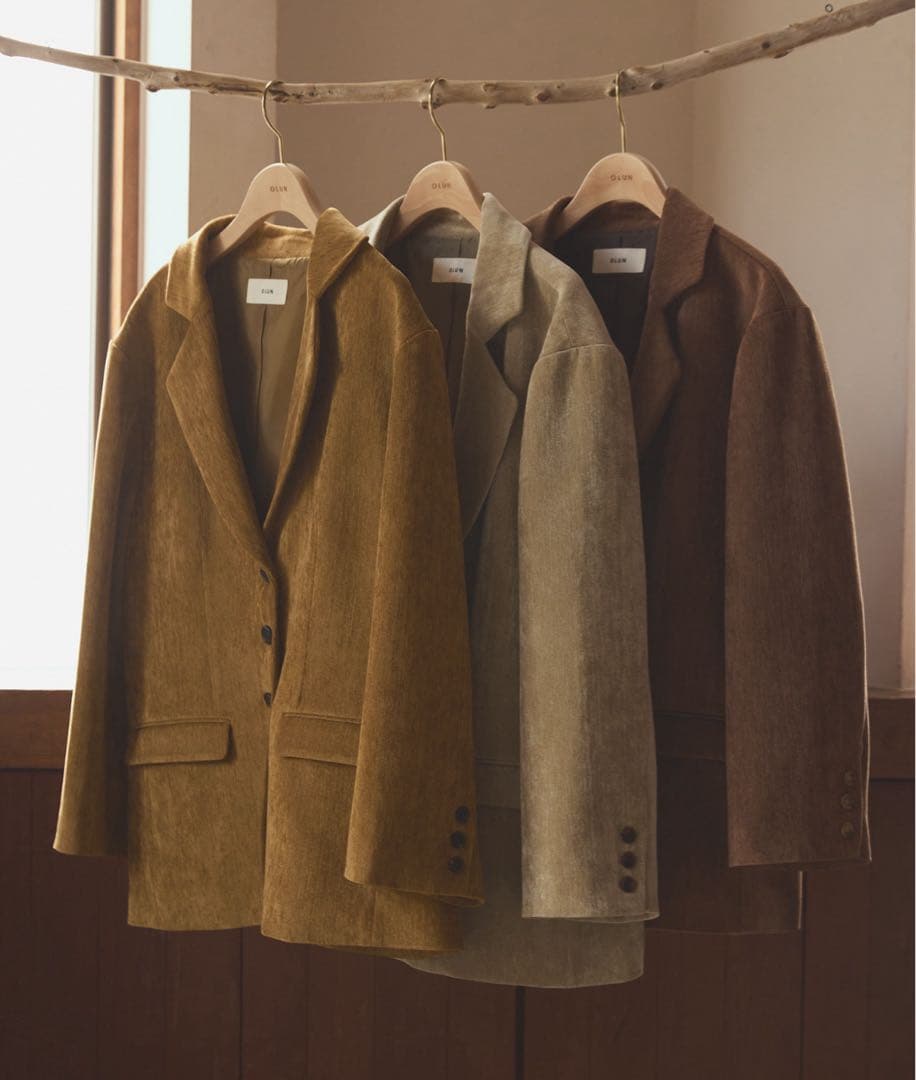 OLUN　Loose basic mall jacket / ブラウンS