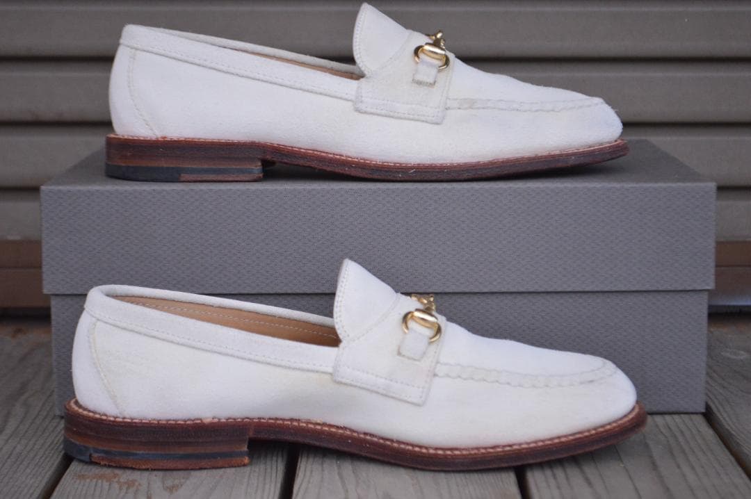 着用数回　ALDEN　ビットローファー　7D　ホワイト　オールデン