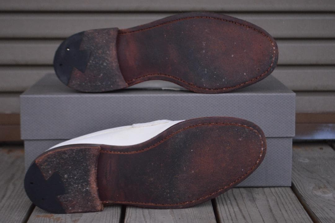 着用数回　ALDEN　ビットローファー　7D　ホワイト　オールデン