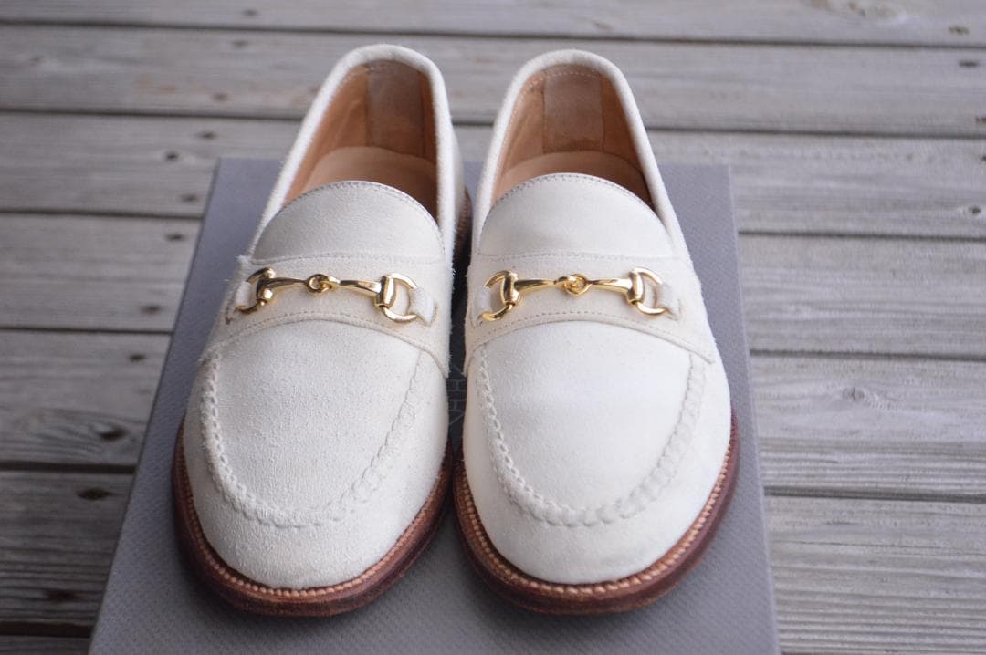 着用数回　ALDEN　ビットローファー　7D　ホワイト　オールデン