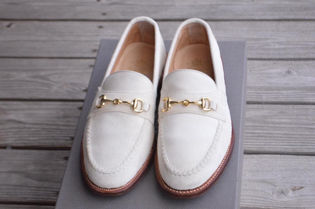 着用数回　ALDEN　ビットローファー　7D　ホワイト　オールデン