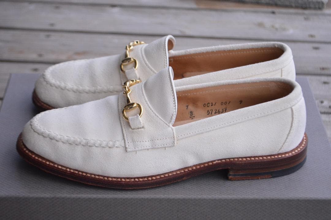 着用数回　ALDEN　ビットローファー　7D　ホワイト　オールデン