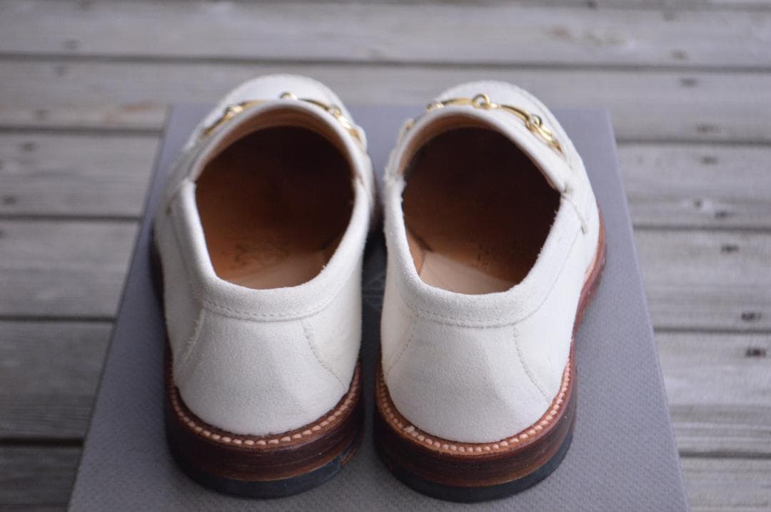 着用数回　ALDEN　ビットローファー　7D　ホワイト　オールデン