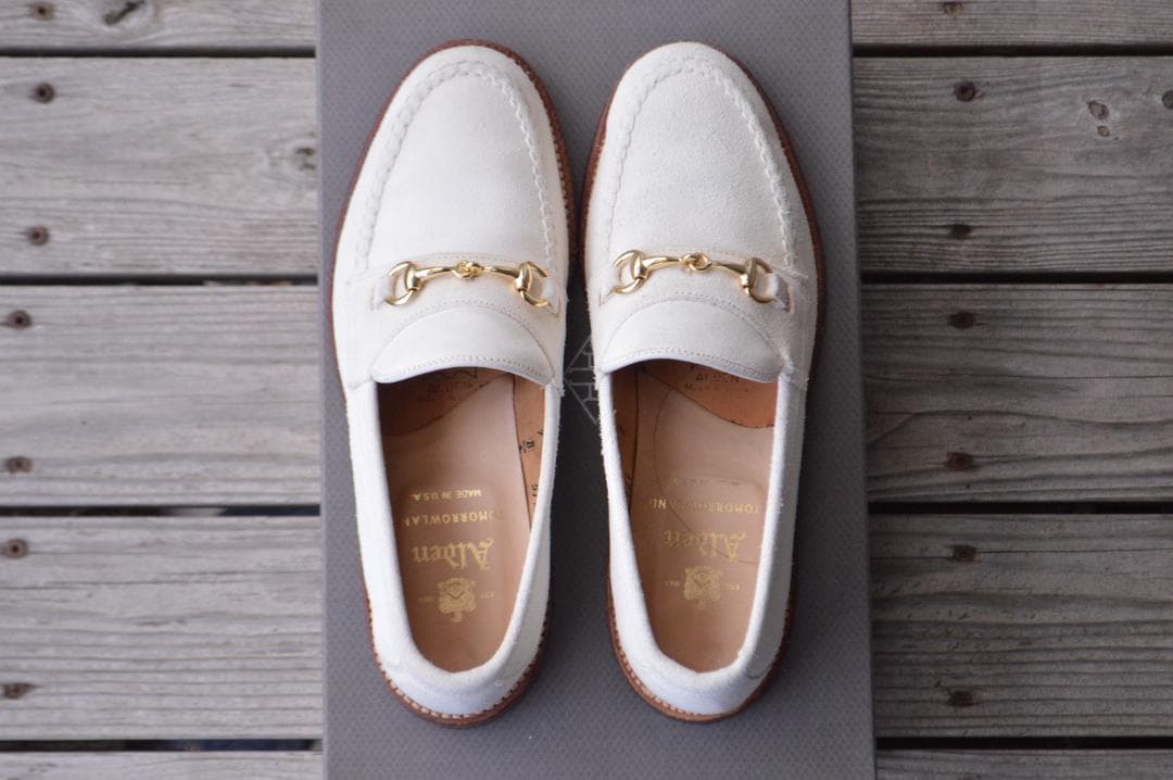 着用数回　ALDEN　ビットローファー　7D　ホワイト　オールデン