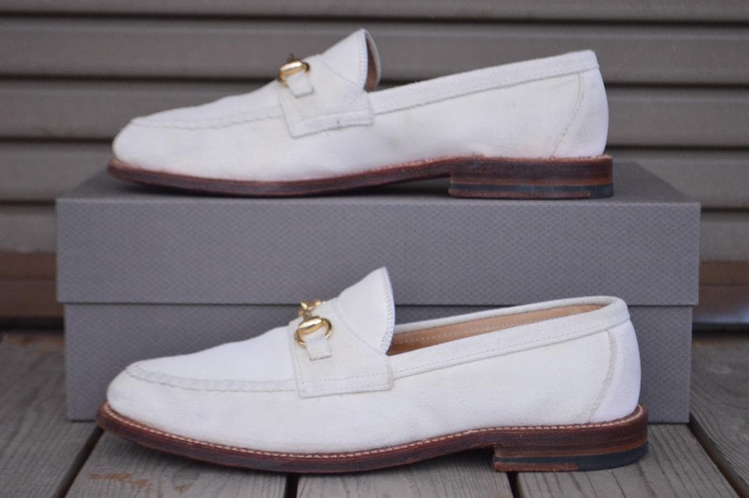 着用数回　ALDEN　ビットローファー　7D　ホワイト　オールデン