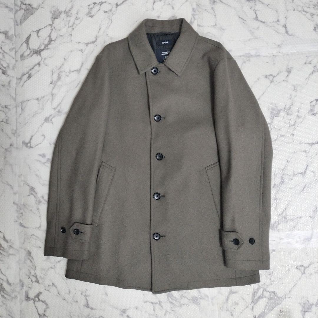 ★未使用に近い★ SHIPSスーパー160'Sメルトンシングルピーコート