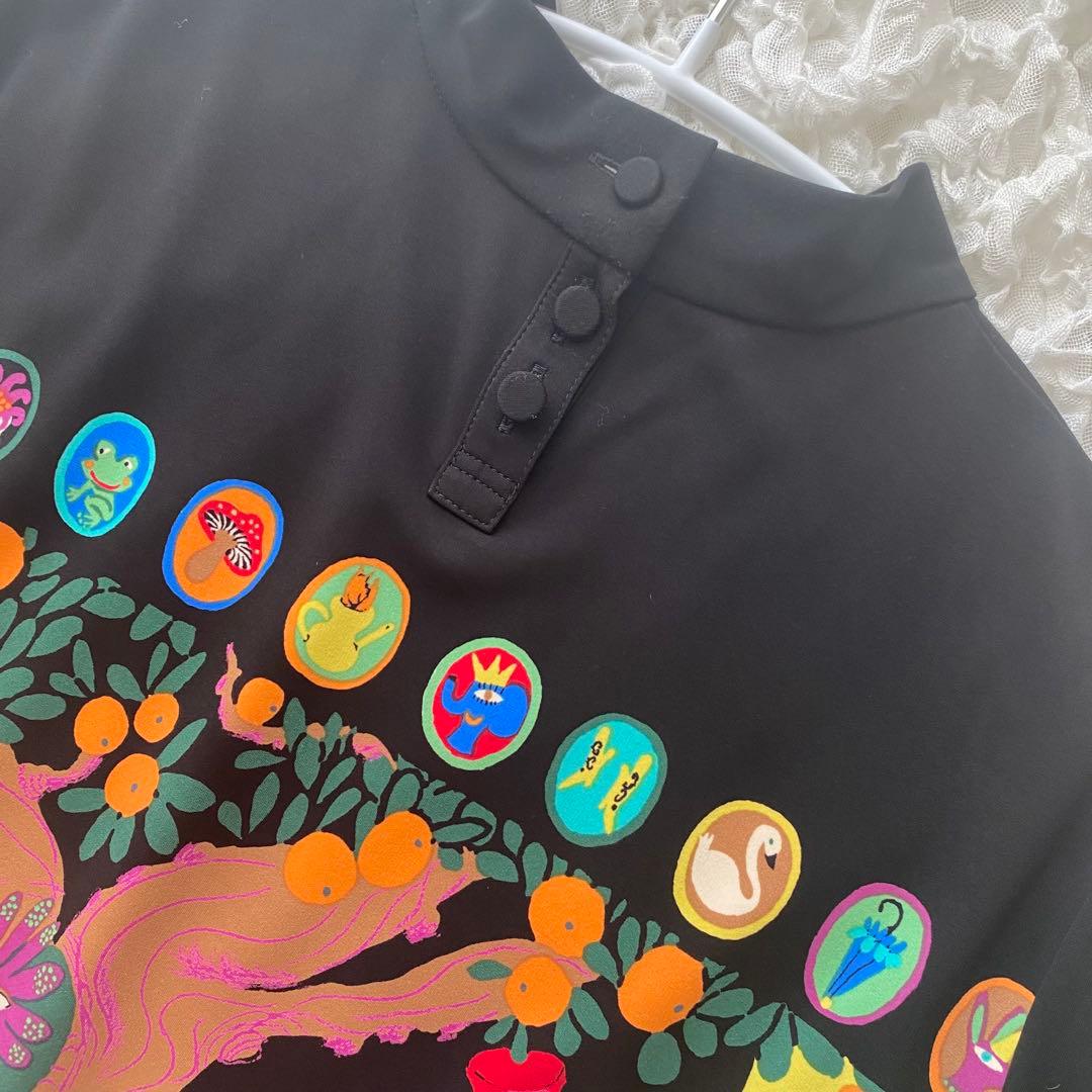 トクコプルミエヴォル　オズの魔法使い　チュニック　フリル　黒　ブラック　M