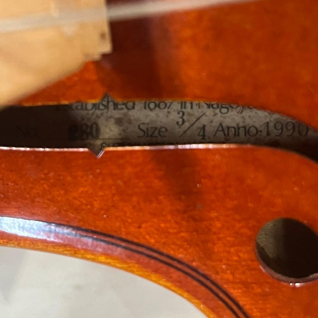 SUZUKI バイオリン No.280 3/4 Anno1990 ケース付き