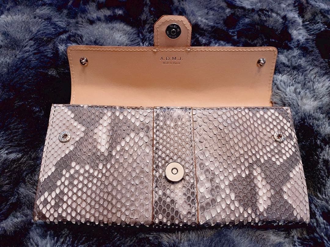 A.D.M.J. ヘビ革 長財布 新品未使用