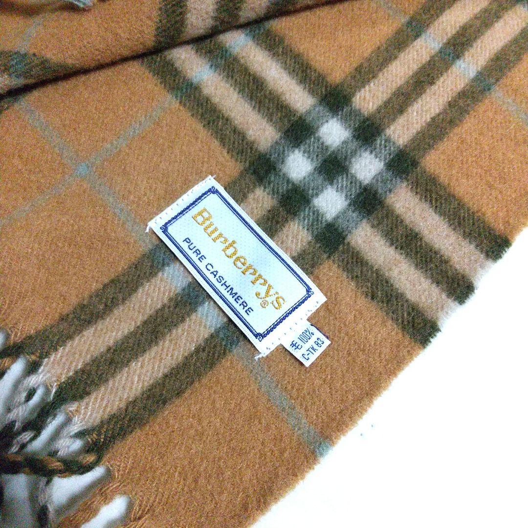 美品 BURBERRYS バーバリー カシミア チェック マフラー 男女兼用