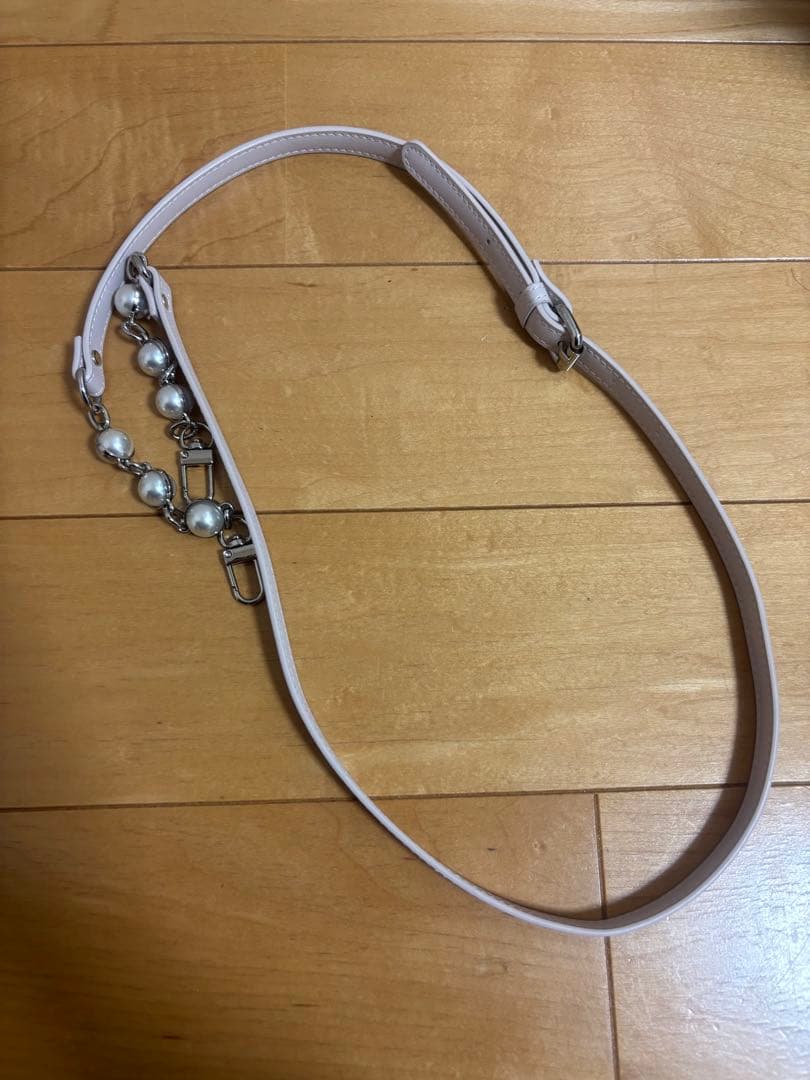 pium ハートドットチュールバニティバッグ ピンク