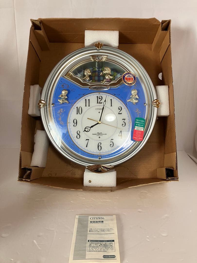 【新品】シチズン エンジェルキス 電波掛け時計 6曲メロディ入り 4MN404