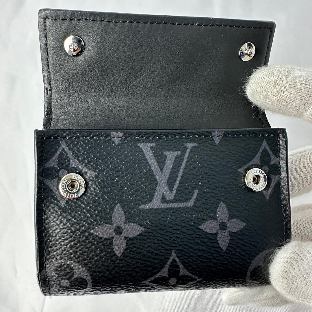 【美品】ルイヴィトン 折り財布 ディスカバリー コンパクト モノグラムエクリプス